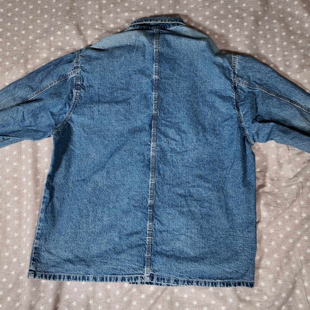 ๐ฅ Vintage Lee Dungarees Denim Chore Jacket - XL - Workwear ๐ฅ - Picture 9 of 10